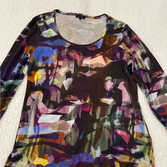 Escada Lavender and Pale Blue Knit Tee - Picture 2 of 9